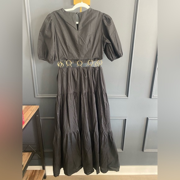 Anthropologie Charlie Holiday Black Andrea Maxi Dress Medium - Picture 10 of 12